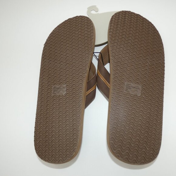 Men's NWT Ocean+Coast Brown Super Flex Flip Flop Sandals Size XL 12-13 - Picture 7 of 7